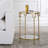 Quanda Mirrored Glass Top End Table