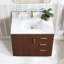Ensemble de meuble-lavabo simple 36 po avec plateau en pierre et miroir Cloverfield-93496124-93496125