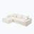 Boucle Sectional Sofa with pillows,No Assembly Needed-106714678