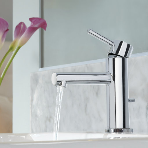 Align Single-Hole Bathroom Faucet with Drain, Chrome