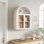Armoire de salle de bain murale en verre 31,4 "H