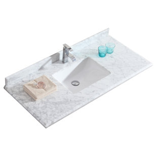 Odyssey 48'' Marble Single Bathroom Vanity Top with Sink