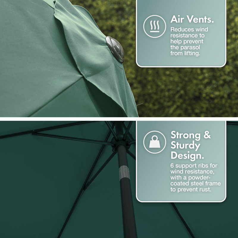270cm Market Parasol, Green