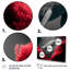Baleine en rouge et gris - 3 pièces sur toile-380339769-380339773