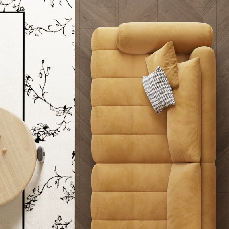 Simple Retro Creative Sofa, 33.86" H x 110.24" W x 37.8" D
