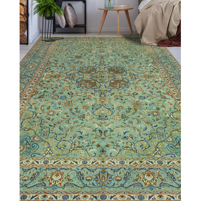 Mema One-of-a-Kind 8'1" X 11'4" 2022 Wool Area Rug Green