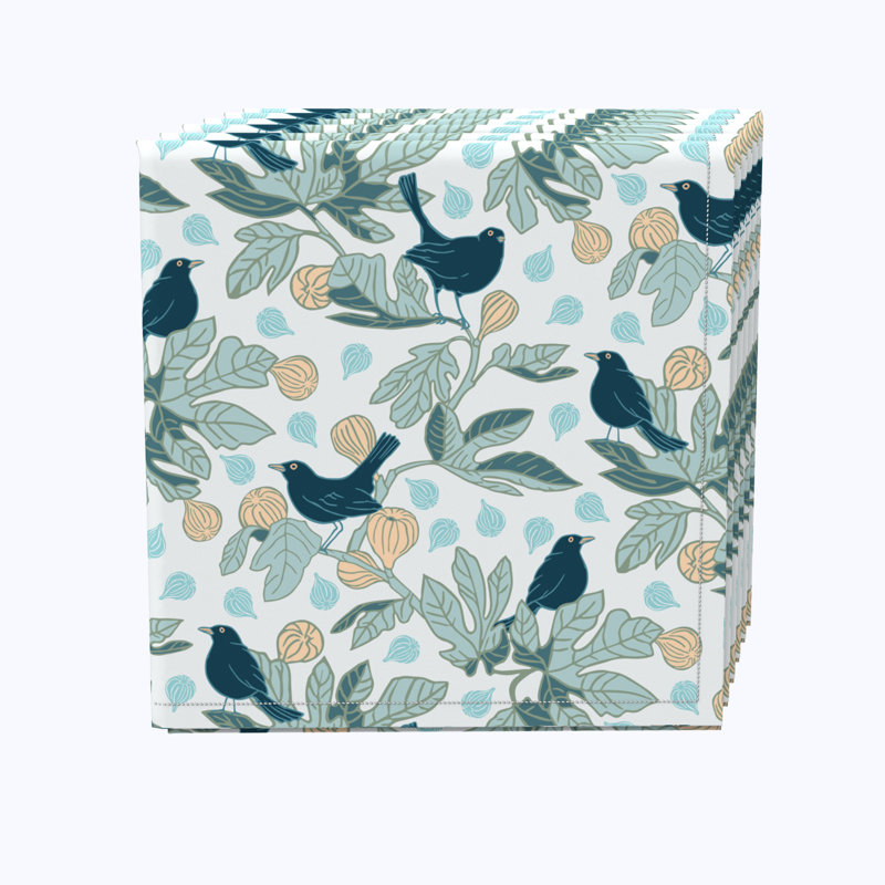 Cotton Twill Animal Print Square Napkin