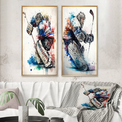 «Hockey Gardien», 2 pièces sur toile