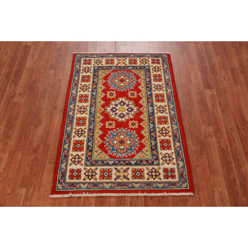 Red Kazak Handmade Accent Rug 3x4