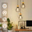 3-Light Black Kitchen Island Pendant