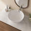 Luciano 430mm x 430mm Circular Countertop Vitreous China Basin Bathroom Sink, White Vessel Sink