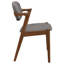 Chaise de salle à manger en noyer foncé et gris (ensemble de 2)-1866057685-1866057684
