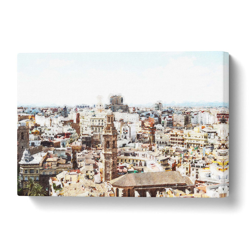The Valencia Skyline in Spain - Wrapped Canvas, 50.8 cm H x 76.2 cm W