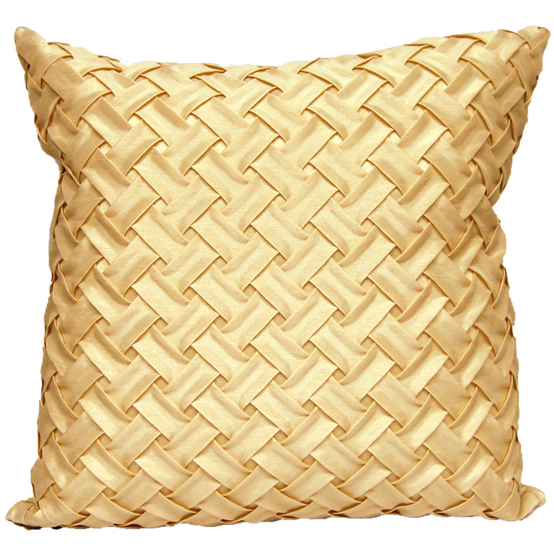 Pleated Throw Pillow, Taupe