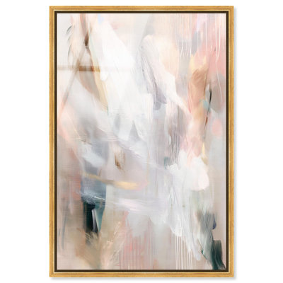 «Drifting Colors I», art mural en verre acrylique ultrabrillant encadré par Art Remedy, cadre doré, 36 x 54