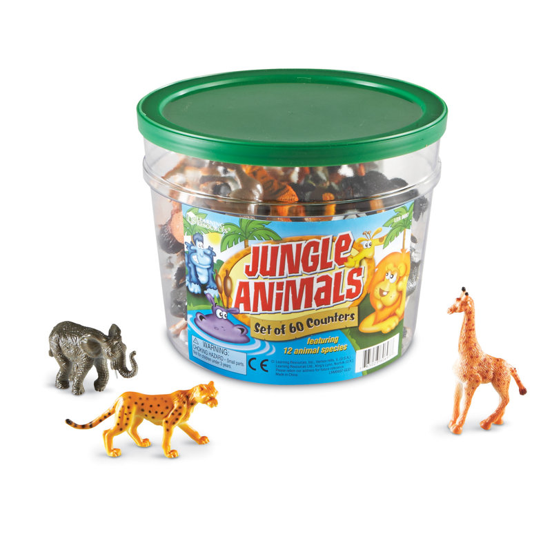 Compteurs d'animaux de la jungle, 60 pièces