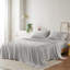 Draps pour lit toutes saisons toutes saisons - mélange de tricot à 50% de coton souple et élastique soyeux-126060606-126060607