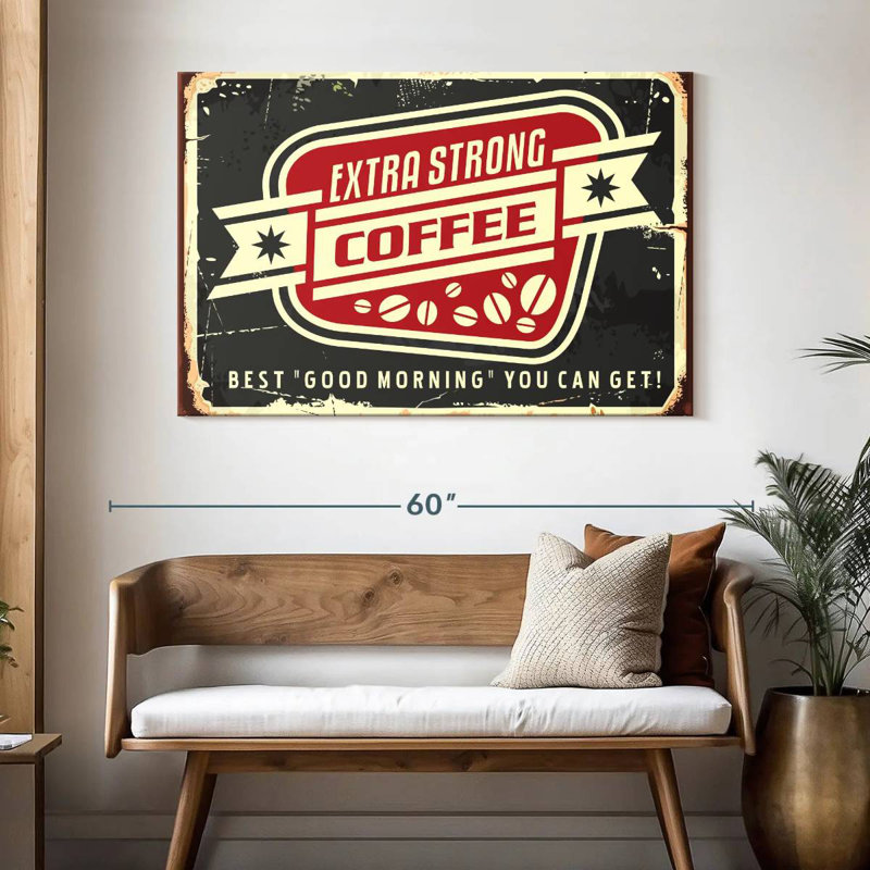 Plaque murale «Best Morning Coffee», H 32 po x l 48 po