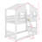 Twin-On-Twin House-Style Bunk Bed Fully Equipped With Roof, Window, Door, Safety Guardrails, And Ladder-352034357