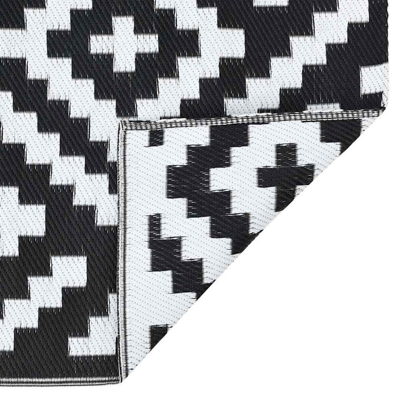 Outdoor Carpet Arakil White And Black Pp, Rectangle 190 x 290 cm