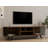 Modern Walnut TV Stand with Numerous Shelves, 63.0 x 19.1 x 15.7 inches | 100% Melamine Coated Particle Board, Thickness: 0.7 inches | Stylish & Functional Design for Living Room, Home Theater, and Entertainment Spaces-108051180