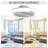 17" 5-Blade White LED Ceiling Fan With Remote Control