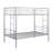 Silver Metal Bunk Bed - Modern & Space Efficient Bedroom Choice, Steel Structure, Quiet Operation, Noise Experience, High Capacity Bearing, Safe Stair Entry, Twin Over Configuration, Easy Assembly-1823246597
