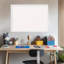 Tableau blanc incliné avec tableau en bois, tableau blanc en liège, tableau d'organisation, tableau d'affichage-2106407516-2106407517
