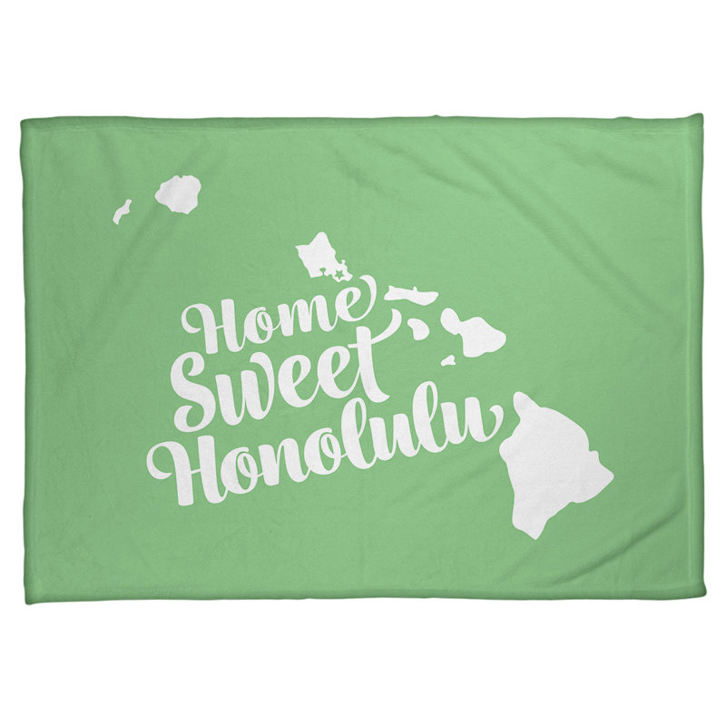 Jeté polaire honolulu hawaii, l 62,5 po x L 82,5 po, Vert clair