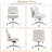 Upholstered Armless Task Office Chair without Wheels-1868986326