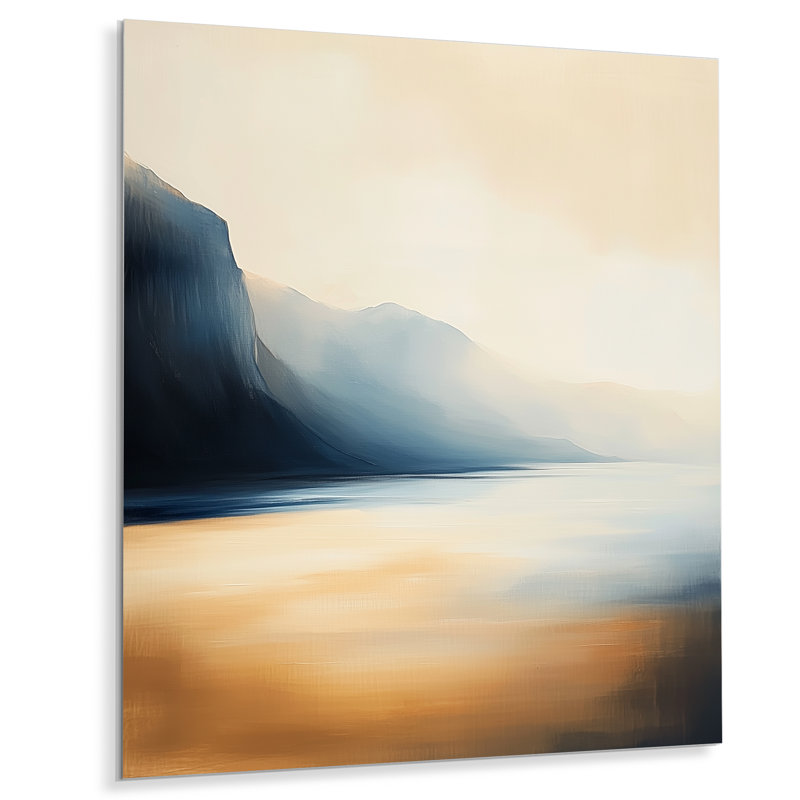 Ambre Côte Brume - Décoration murale en métal de style côtier, 32" H x 16" W