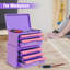 Boîte de rangement de bureau de style tiroir, outil magique d'organisation de poste de travail de bureau, support de rangement de bureau, armoire de rangement pour cosmétiques - {couleur mauve-rose, 2 + 3 couches}, buffet-125535097