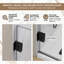 Crochet intégré de porte de douche sans cadre 32 po x 48 po x 74 po, verre trempé 3/8 po, fermeture automatique automatique, avec porte-serviettes, double côté facile à nettoyer, parfait pour les résidences et les hôtels