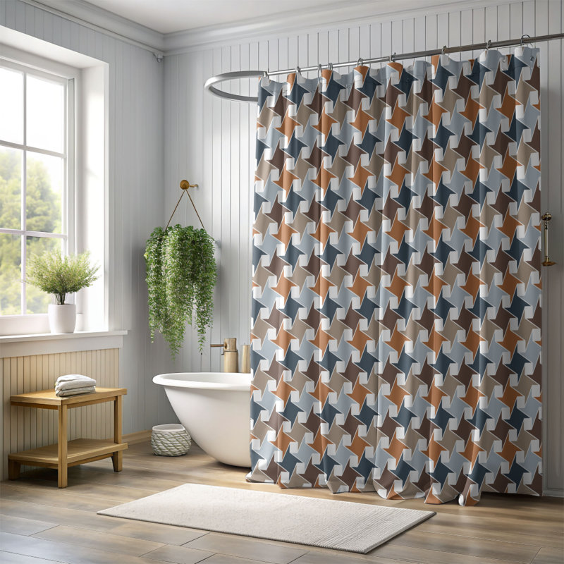 Soil Sophistication - Rideau de douche Premium, H 74 po x l 71 po