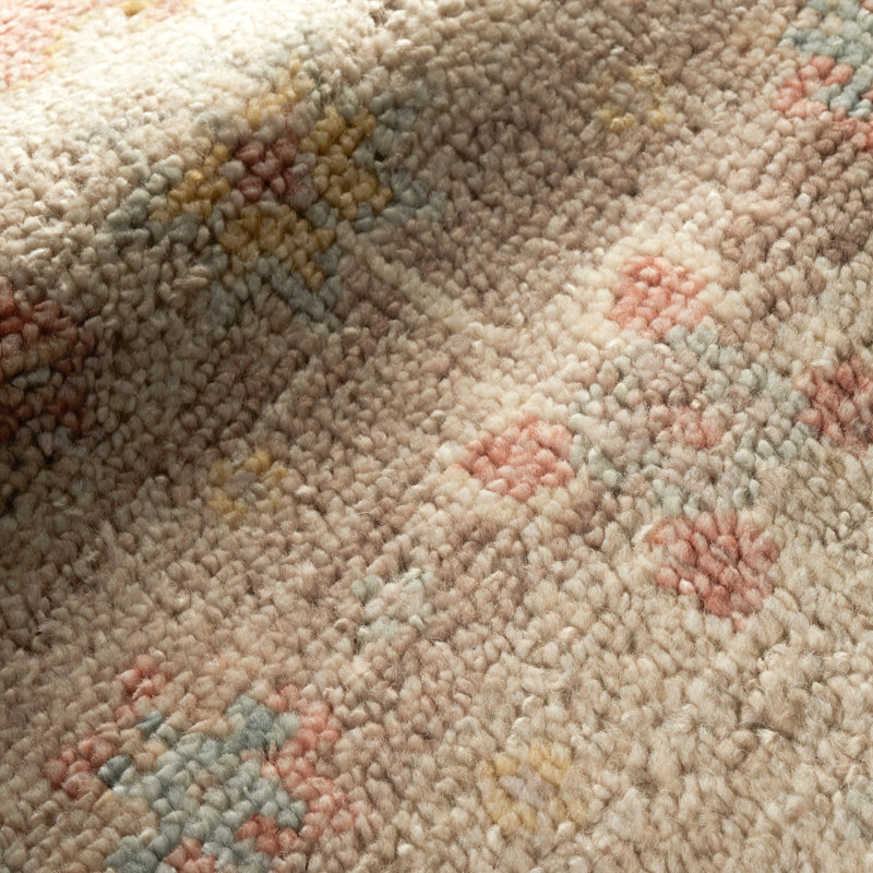 Tapis en laine naturel noué à la main Nora, Rectangle 8 pi 6 po x 11 pi 6 po