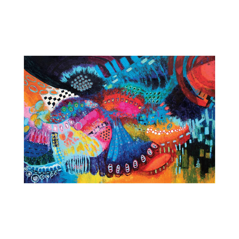 Masquerade by Misako Chida - Wrapped Canvas Painting, 20.32cm H x 30.48cm W x 1.91cm D