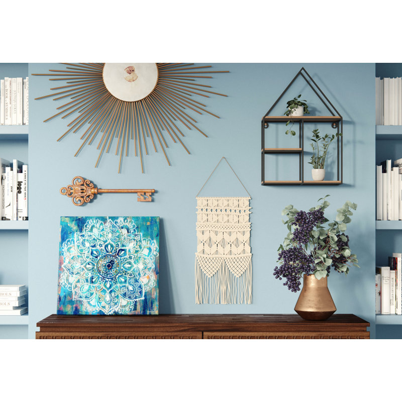 Mandala In Blue II by Danhui Nai - Print on Canvas, 30.48 cm H x 30.48 cm W, Wrapped Canvas