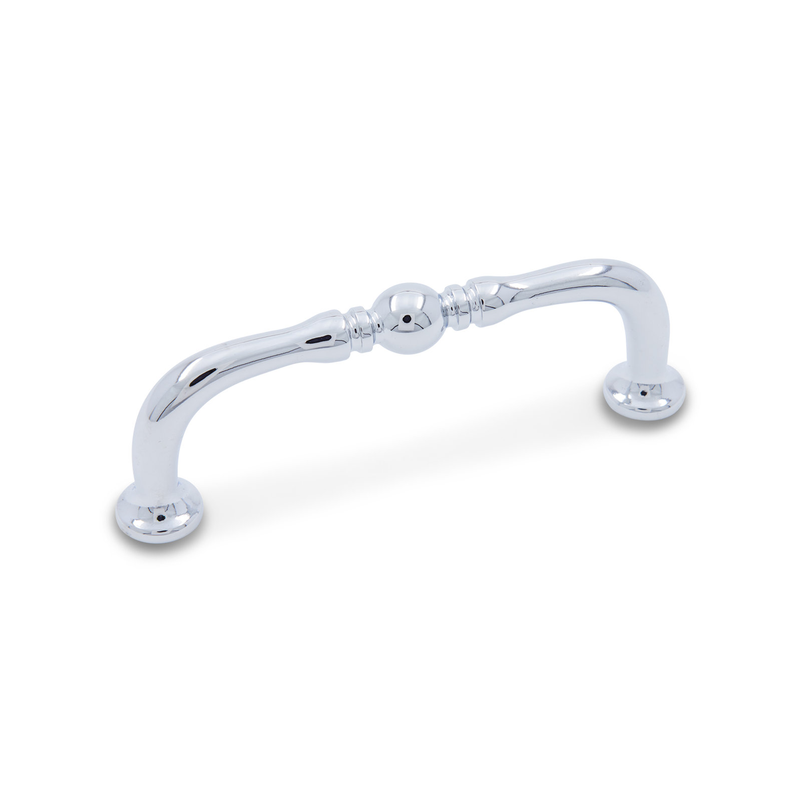 CP Series 3" Center to Center Decorative Elongated Arch Pull, Polished Chrome