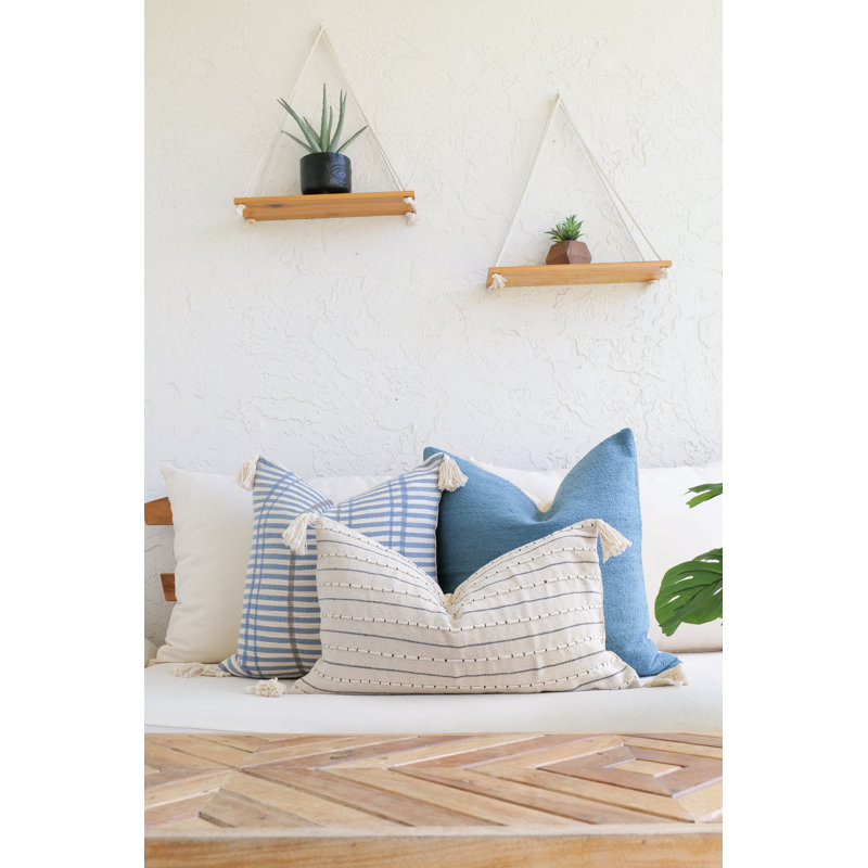 Ensemble de housse de coussin bleu côtier