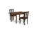 3 Piece Dining Table Set for Small Spaces Contains a Rectangle Dining Room Table with Butterfly Leaf and 2 Wood Seat Chairs, Mahogany-681675367-681675366-681675384