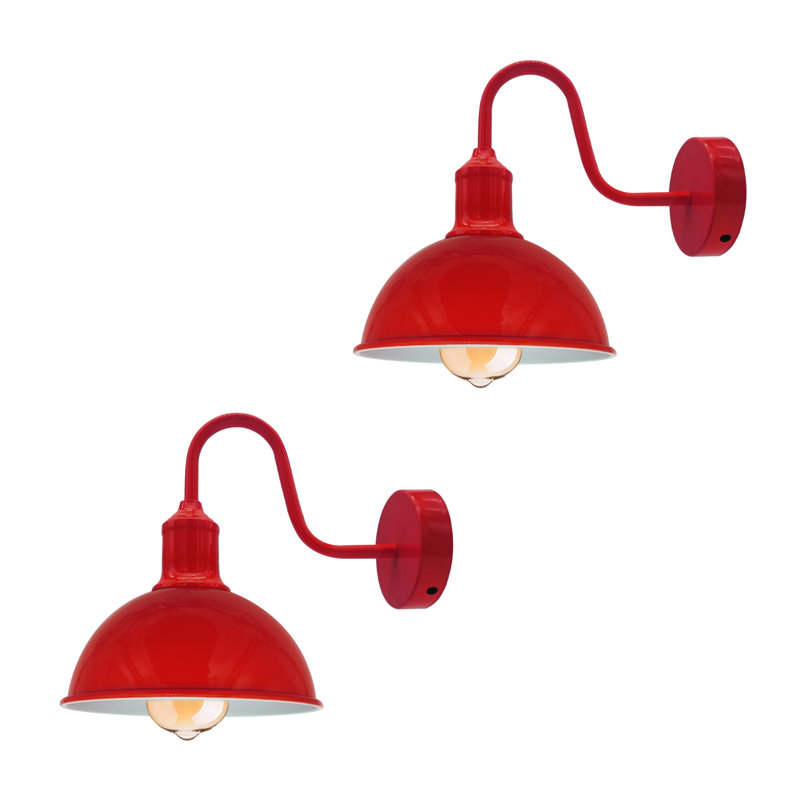 Fosdick Armed Sconce, Red/White
