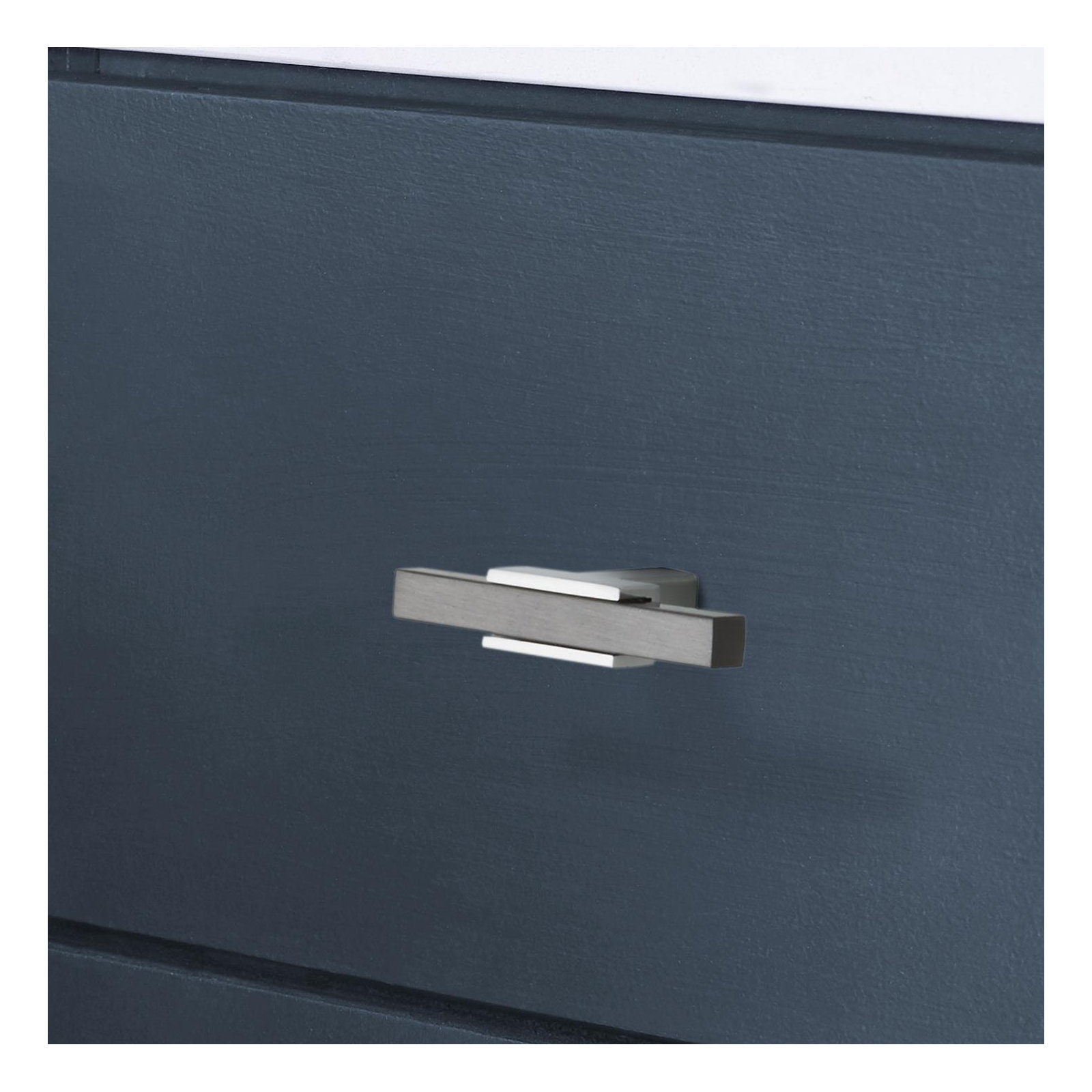 Urbanite 2 5/8" Length Bar Knob, Polished Chrome/Black Chrome