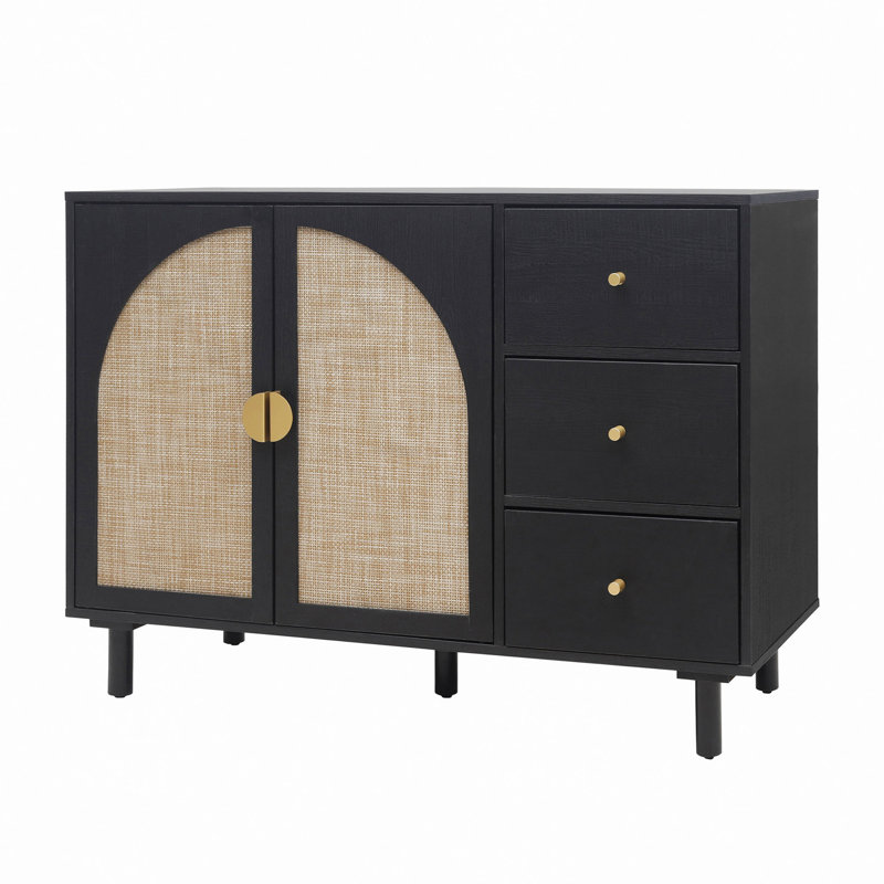 Armoire 2 portes et 3 tiroirs, convient à la chambre à coucher, au salon et au bureau