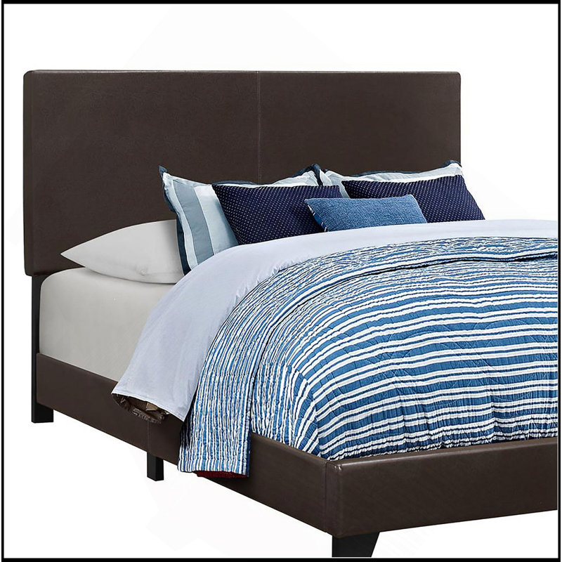 Lit décontracté confortable gris clair pour la détente, Lit double, Brun