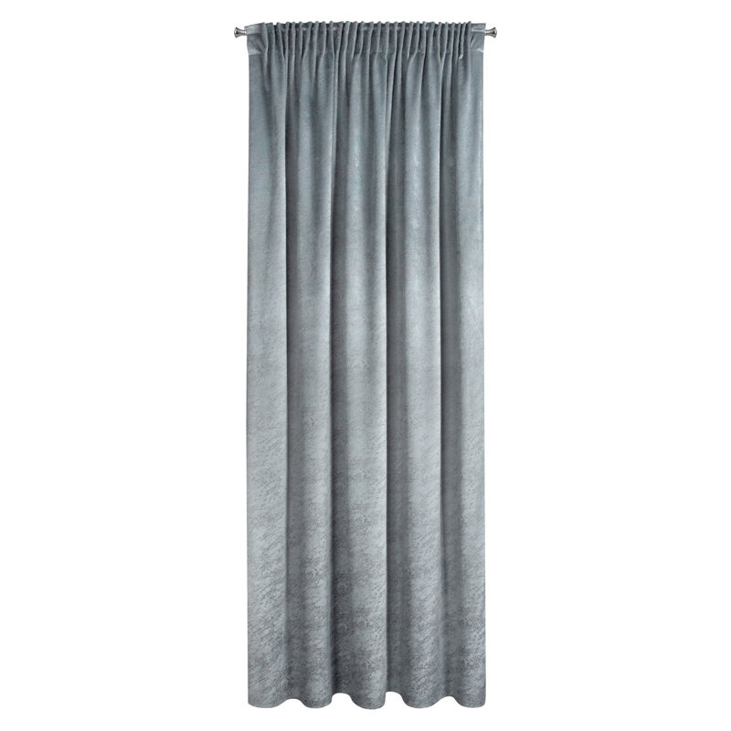 Adaelyn Slot Top Blackout Thermal Single Curtain, Dark Grey