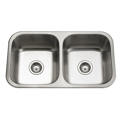 Elite 31.5'' L Double Bowl Stainless Steel Kitchen Sink