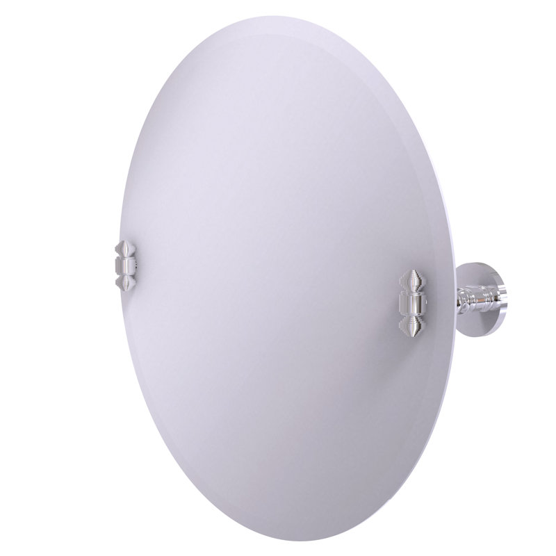 Miroir rond à inclinaison 22 po Gober, Chrome poli