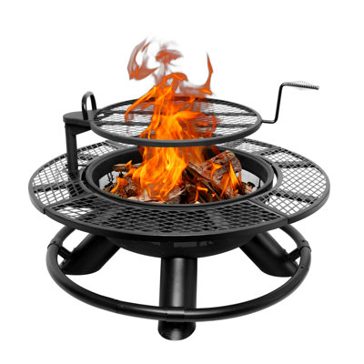 Foyer d'extérieur au feu de jardin 47 po avec grille de cuisson pour barbecue