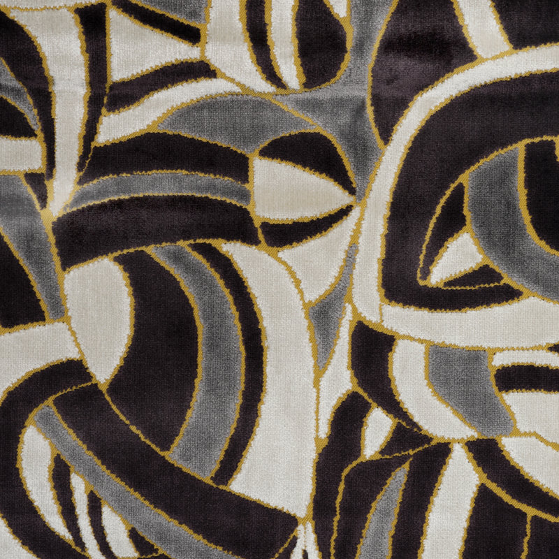 Tissu d'ameublement en velours Brubeck, Or Modsquad
