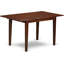 Ensemble de salle à manger 3 pièces comprenant une table rectangulaire en bois avec rallonge papillon et 2 chaises de salle à manger, 81 x 152 cm, acajou-264839525-264839527